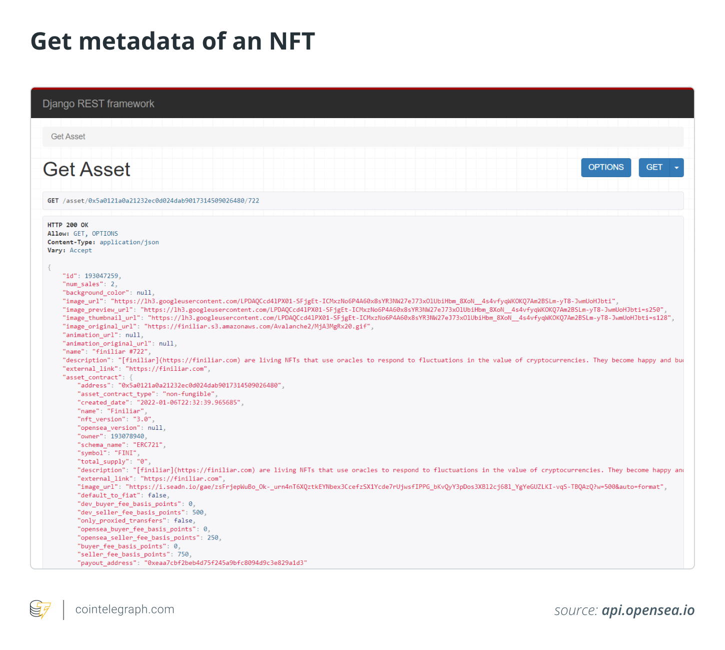 فراداده NFT را دریافت کنید