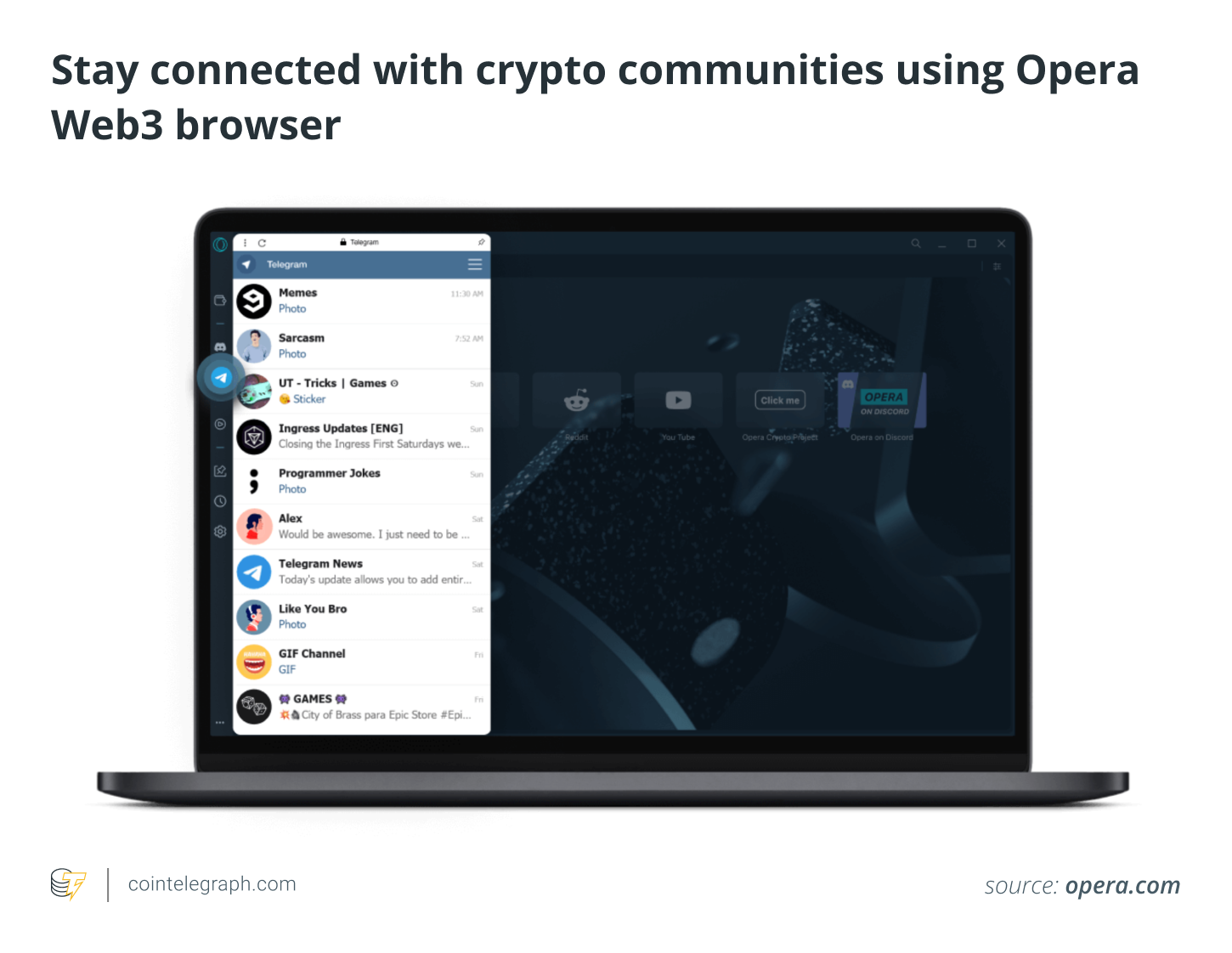 با مرورگر Opera Web3 با جامعه ارزهای دیجیتال در ارتباط باشید