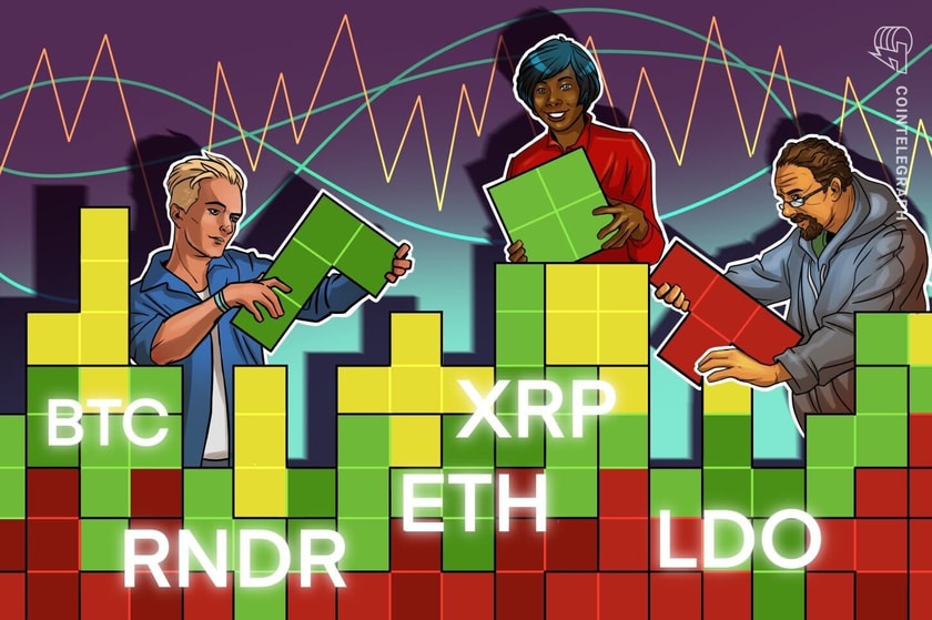 قیمت ثابت بیت کوین می تواند منجر به شکست ETH، XRP، LDO، RNDR شود قیمت ثابت بیت کوین می تواند منجر به شکست ETH، XRP، LDO، RNDR شود