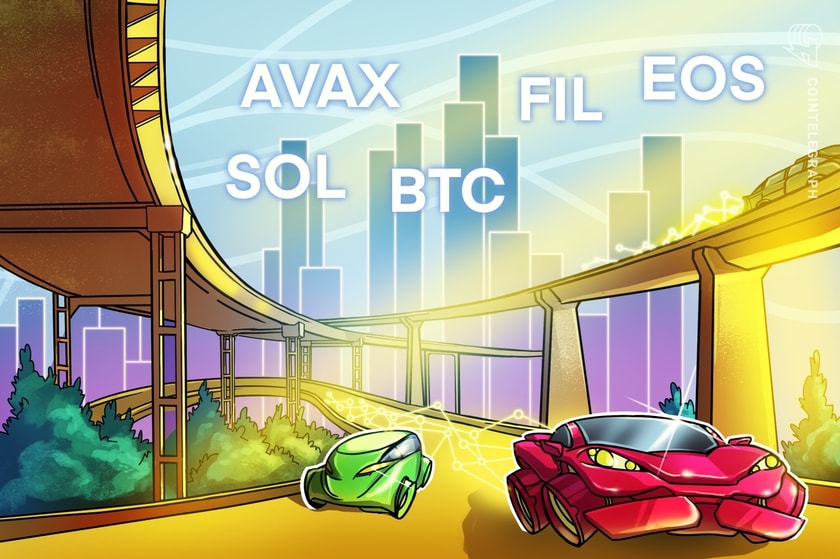 با آماده شدن SOL، AVAX، FIL و EOS برای شکست، قیمت بیت کوین افزایش می یابد با آماده شدن SOL، AVAX، FIL و EOS برای شکست، قیمت بیت کوین افزایش می یابد