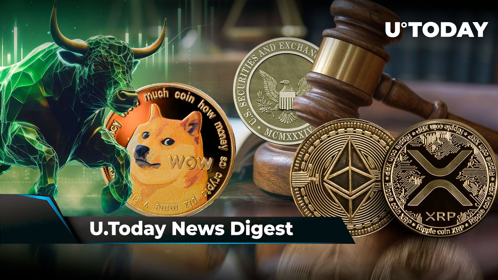 طبق آخرین گزارش، Dogecoin "خیلی بالا می رود"، انجمن XRP از تصمیم SEC در مورد اتریوم خشمگین است، شیف توضیح می دهد که چرا افزایش انویدیا برای BTC نزولی است: Crypto News Digest توسط U.Today طبق آخرین گزارش، Dogecoin "خیلی بالا می رود"، انجمن XRP از تصمیم SEC در مورد اتریوم خشمگین است، شیف توضیح می دهد که چرا افزایش انویدیا برای BTC نزولی است: Crypto News Digest توسط U.Today