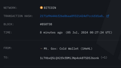 بیت کوین به زیر ۵۴۰۰۰ دلار سقوط کرد زیرا کوه Gox 2.6 میلیارد دلار در بیت کوین جابه جا می شود