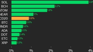 به‌روزرسانی عملکرد CoinDesk 20: SOL با ۳.۹٪ سود به عنوان بازیابی شاخص پیشتاز است