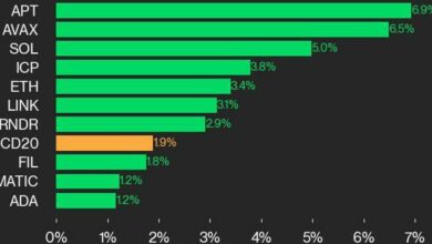 به روز رسانی عملکرد CoinDesk 20: APT با افزایش شاخص ۶.۹٪ افزایش می یابد