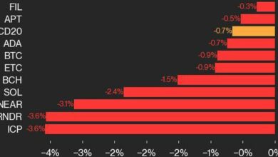 به‌روزرسانی عملکرد CoinDesk 20: کاهش ۳.۶ درصدی ICP و RNDR، شاخص‌های اصلی کاهش یافت