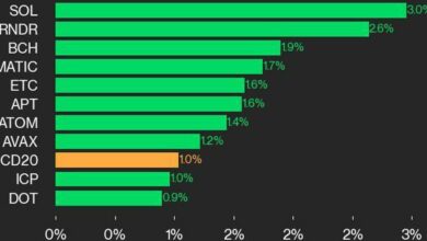به روز رسانی عملکرد CoinDesk 20: SOL با افزایش شاخص ۳.۰٪ افزایش می یابد