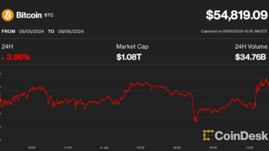 بیت کوین قبل از سقوط به زیر ۵۵۰۰۰ دلار افزایش یافت زیرا مشاغل به نوسانات ارزهای دیجیتال دامن زدند