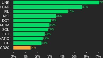 به روز رسانی عملکرد CoinDesk 20: LINK با افزایش شاخص ۷.۱٪ افزایش می یابد