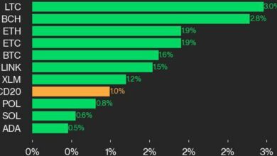 به‌روزرسانی عملکرد CoinDesk 20: LTC 3 درصد افزایش یافت، شاخص پیشرو بالاتر بود