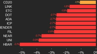 به‌روزرسانی عملکرد CoinDesk 20: HBAR با کاهش قیمت شاخص از چهارشنبه ۵.۱ درصد کاهش می‌یابد.