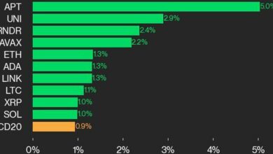 CoinDesk Performance Update 20: APT با افزایش ۵ درصدی، با افزایش بیشتر شاخص ها