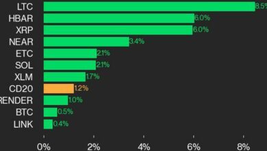 به روز رسانی عملکرد CoinDesk 20: LTC 8.5٪ افزایش یافت، شاخص پیشرو از چهارشنبه بالاتر بود