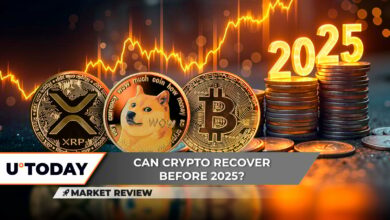 الگوی پرچم XRP: چه چیزی را باید انتظار داشت؟ Dogecoin (DOGE) به ثبات رسید، بیت کوین (BTC) به سطح پشتیبانی بحرانی رسید
