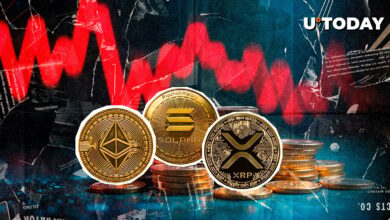 انحلال‌های کریپتو با توجه به ETH، SOL و XRP به ۴۸۳ میلیون دلار رسید.