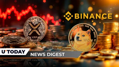 ۱۲.۷۶۳ ٪ عدم تعادل انحلال سوسلار XRP در ۱ ساعت ، ۳۶۰.۰۰۰،۰۰۰ Doge به بزرگترین بازار سهام جهان منتقل شده است ، CZ Binance خواستار ممنوعیت چکمه ها است: خلاصه Crypto News U.Today