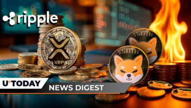 Ripple 700 میلیون سکه XRP را در ایمنی قفل می کند ، Shib Burns Skyrocket 12.278 ٪ ، ۹۴ میلیون دلار رمز و راز بیت کوین Coinbase: Crypto News Digest U.Tooday